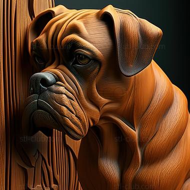 3D model st German boxer dog (STL)